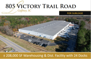 +200,000 SF Industrial Warehouse Available in Gaffney, SC